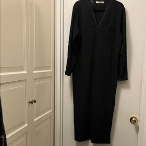 Peruvian Connection Classic Black Long Sleeve Dress